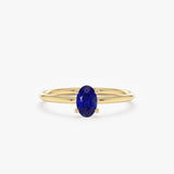 Blue Sapphire Oval Ring, Elior