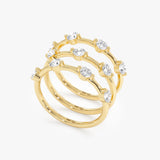 Set of 3 Lab Grown Diamond Station Rings, Lunessa