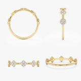 minimalist style clover station ring