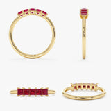 Princess Cut Ruby Ring, Lyriavelle