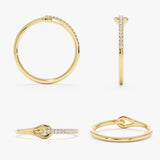 Solid Gold Hook Ring, Evalyra