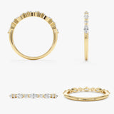 Marquise & Round Diamond Wedding Band, Mirae