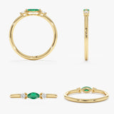 Dainty Emerald and Diamond Ring, Elyn