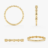 Solid Gold Geometric Stacking Ring, Nyne