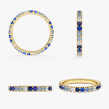 Ombre Blue Sapphire Eternity Ring, Azaria