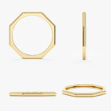 Minimalist Geometric Stackable Ring,  Iska