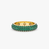 Emerald Pave Dome Ring, Gem