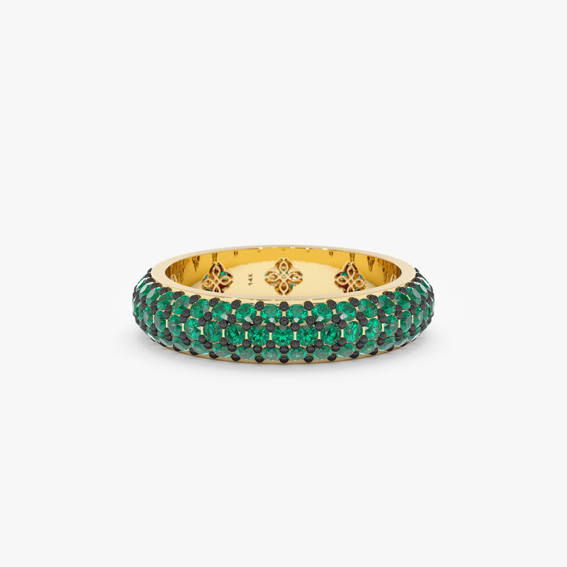 Emerald Pave Dome Ring, Gem
