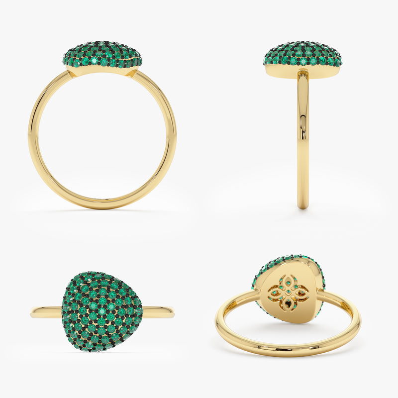 Statement Emerald Pave Ring, Gita