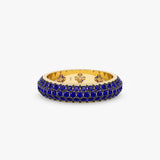 Blue Sapphire Dome Eternity Ring, Gem