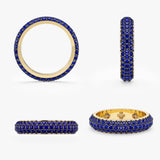 Blue Sapphire Dome Eternity Ring, Gem