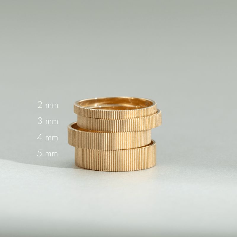 4 mm Textured Bold Wedding Band, Bonnie