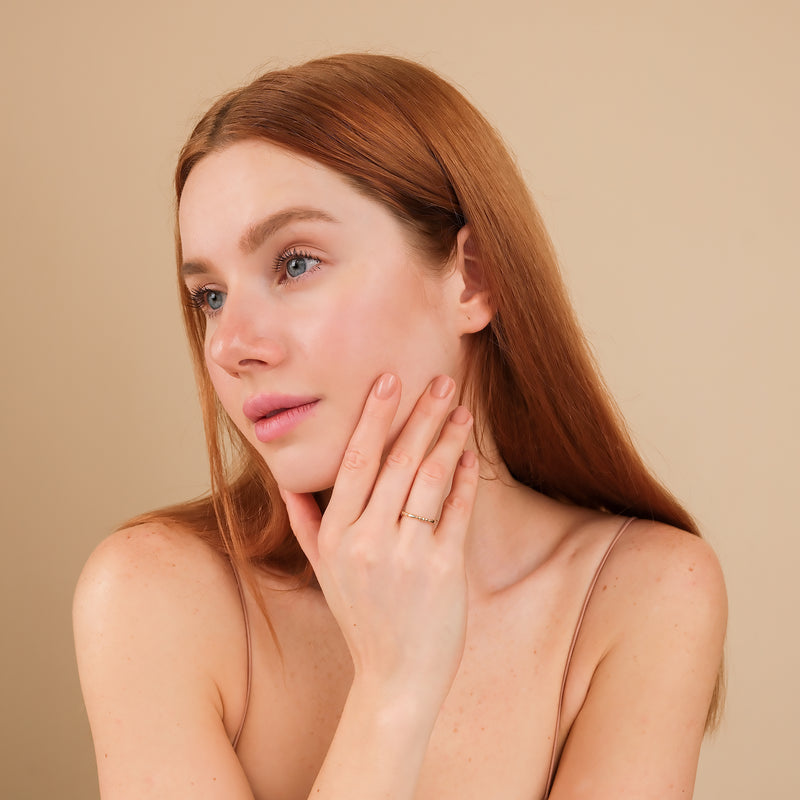 stackable solid gold ring