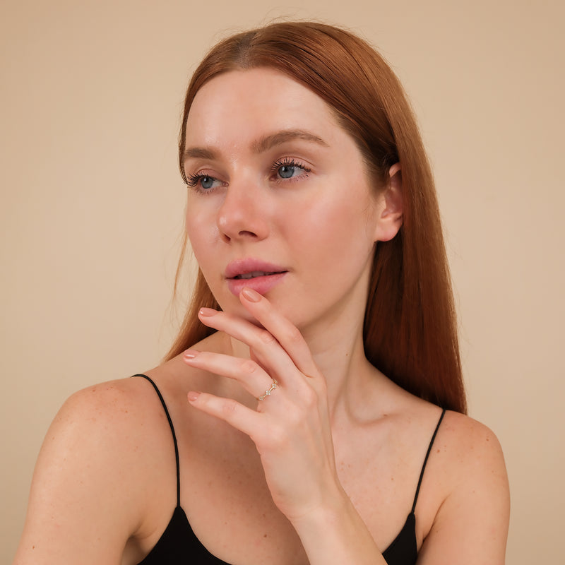 handmade natural diamond band