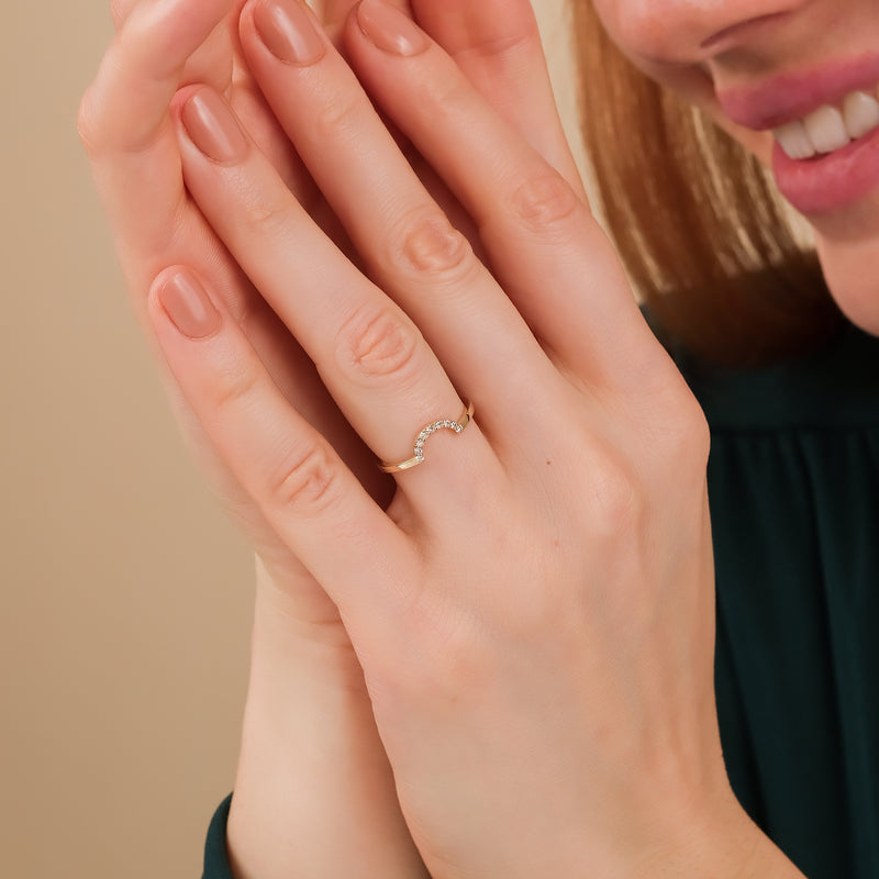 dainty diamond nesting ring
