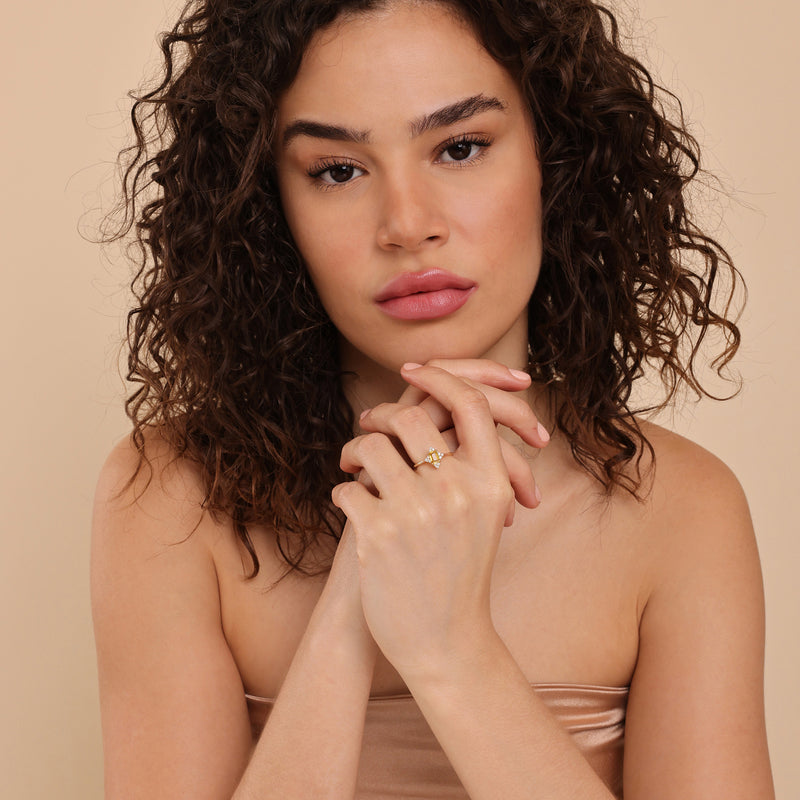 vintage yellow engagement band