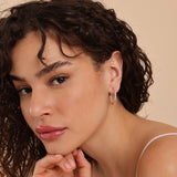 dainty hoop earrings in solid yellow gold