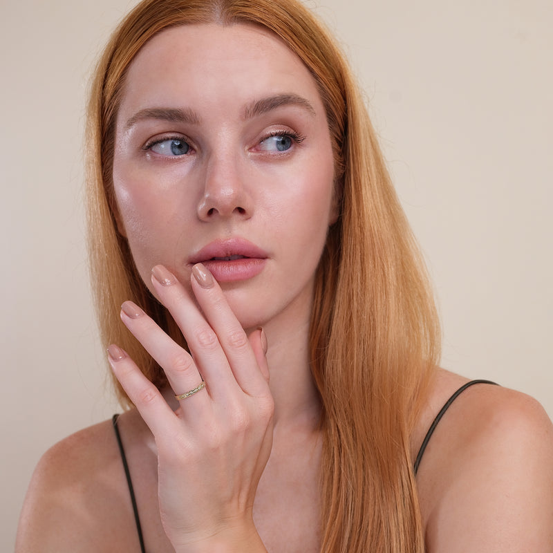 minimalist design starburst ring