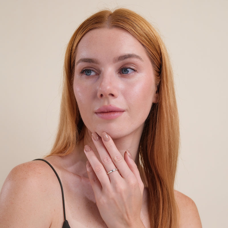 dainty channel set ring