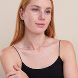 petite multi star charm solid gold necklace for her