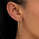 Solid Gold Triple Chain Piercing Charm, Emese