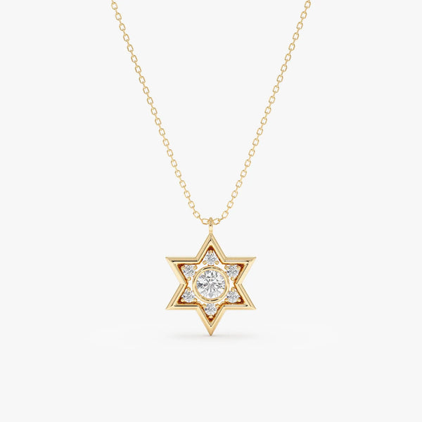 Lab-Grown Diamond Star of David Necklace, Ovidia