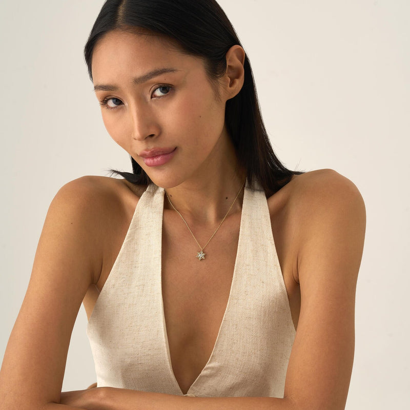 Lab-Grown Diamond Star of David Necklace, Ovidia