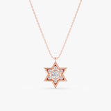 Lab-Grown Diamond Star of David Necklace, Ovidia