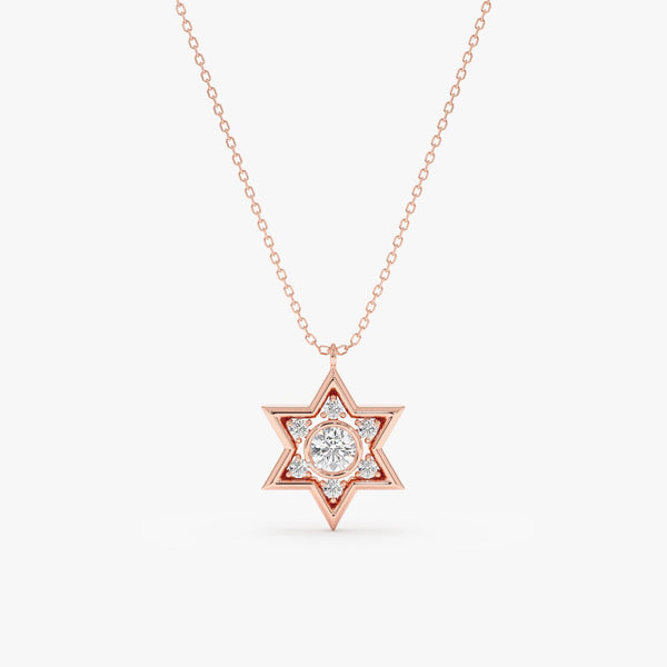 Lab-Grown Diamond Star of David Necklace, Ovidia