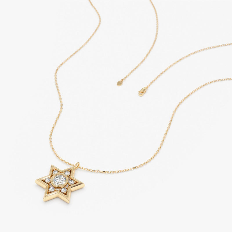 Lab-Grown Diamond Star of David Necklace, Ovidia