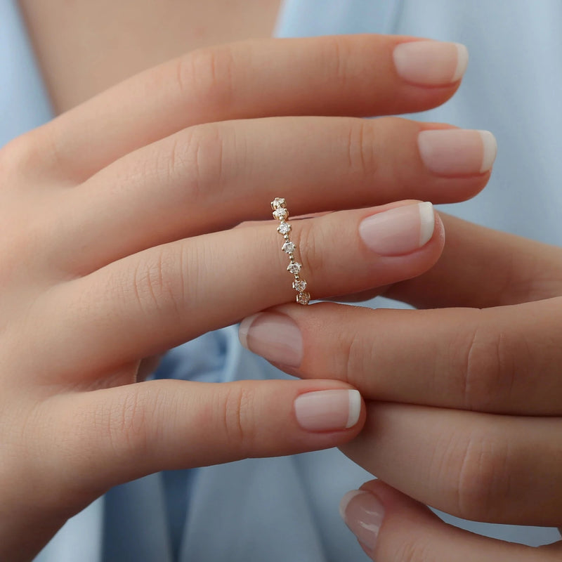 petite diamond gold ring