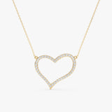 Dainty Open Heart Necklace, Norma