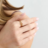 Art Deco Citrine Engagement Ring, Cyid