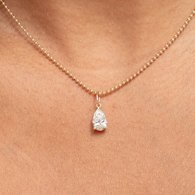 1 ctw Lab Grown Diamond Solitaire Charm, Jasmin