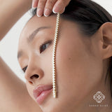 Oval Bezel Set Lab Grown Diamond Bracelet, Zorina