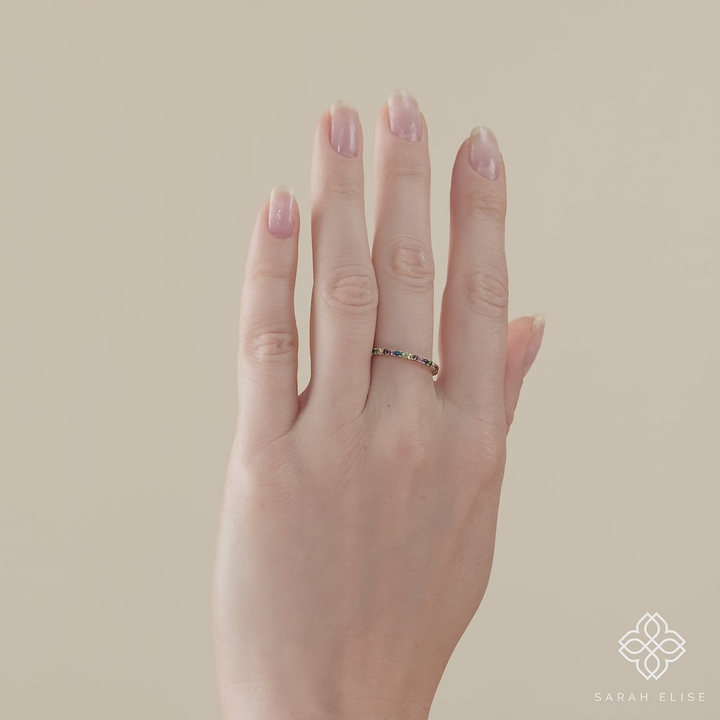 full eternity ring gold and sapphire