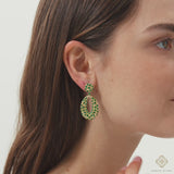 Emerald Statement Earrings, Ottilie