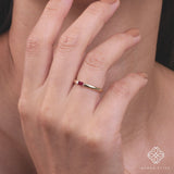 Baguette Ruby Dome Ring, Annie