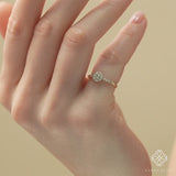 ethically sourced april birthstone white diamond ring