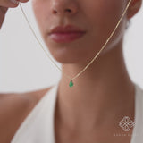 Pear-Cut Emerald Necklace, Oxa