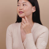 dainty multi color sapphire eternity band in 18k gold