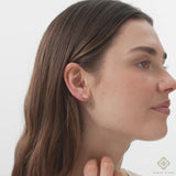 Lab Diamond Circle Stud, Thessaly