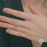 14k, 18k gold or platinum natural diamond nesting ring