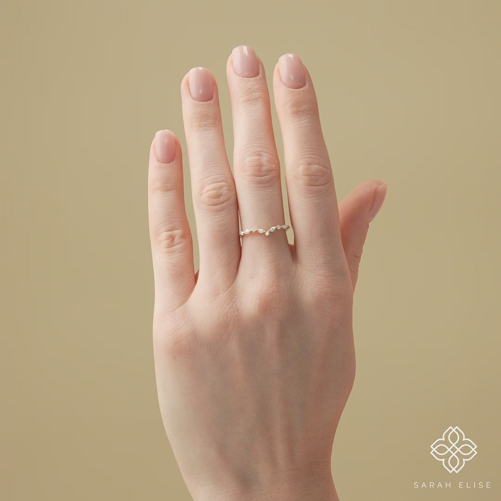 april month stone minimalistic thin band