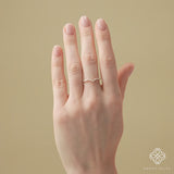 april month stone minimalistic thin band