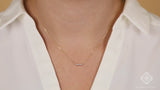 ethically sourced diamond bar pendant necklace