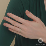 solid gold handmade emerald ring