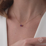 Octagon Ruby Necklace, Lexa