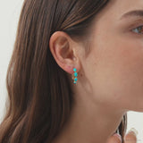 Turquoise Teardrop Huggie Earrings, Aveline