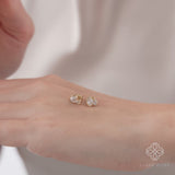 Bezel Set Oval Lab-Grown Diamond Studs, Ysolenith